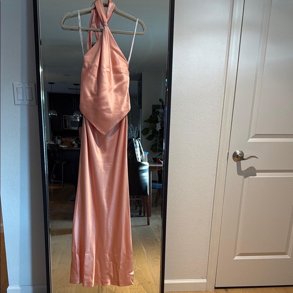 Retrofete Ester Blush Pink Backless Dress